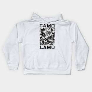 Camo lamo. Llama moro artwork. Camouflage Alpaca. Kids Hoodie